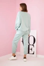 Set sweatshirt + pants buttery fabric dark mint