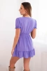 Dress with a tied V-neckline purple