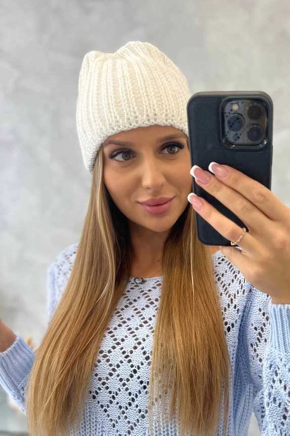 Dámská čepice Rebecca K345 bílá
