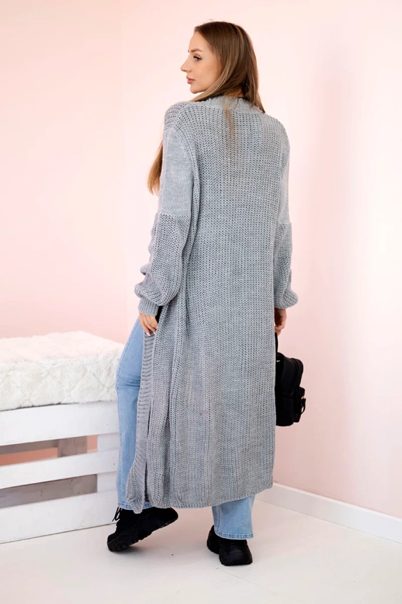 Sweater long cardigan gray