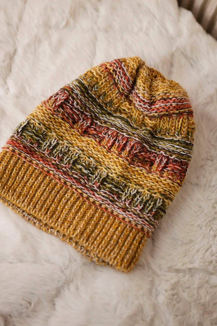 Mütze mit Fleece Patrycja K254 senf+khaki