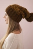 Cap with fleece Paryż K213 brown + mustard
