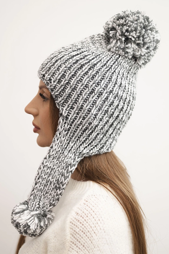 Women's earflap hat Emma K343 graphite