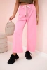 Butter trousers tied at the waist pink