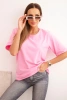 Women's cotton blouse in a classic cut light pink