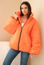 Damen Steppjacke mit hohem Stehkragen orange