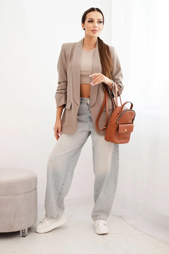 Elegante Blazer mit Revers fango