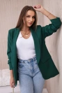 Flap Jacket elegant dunkelgrün
