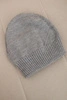 Women's classic winter hat with subtle pattern K379 gray