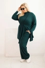 Komplet dámsky Plus Size 3-dielny tmavozelený