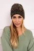 Cap with fleece Melisa K241 black+olive