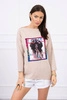 Blouse with graphics American Girl beige S/M - L/XL