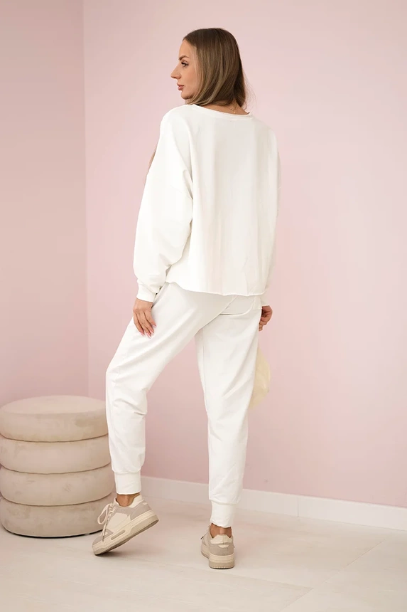 Set 2-piece sweatshirt + pants ecru