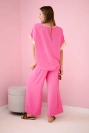 Viscose set with golden trim pink