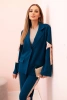 Damenanzug aus Viskose – Blazer mit Revers und Hose mit Meerestapezierung morski
