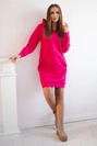 Hooded dress fuchsia