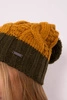 Paryžiaus vilnonė kepurė K212 mustard+khaki