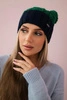 Cap with fleece Paris K212 green+navy blue