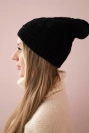 Čapica s fleece Marta K231 čierna