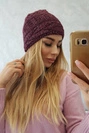 Edyta vilnonė kepurė K298 tamsiai violetinė
