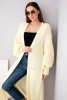 Sweater long cardigan yellow