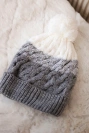 Cap with fleece Ilona K218 gray+white