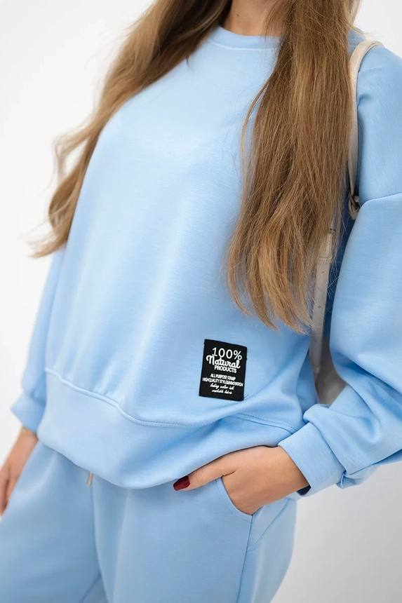 Buttery fabric set sweatshirt + pants blue