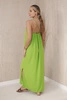 Long dress with straps light green