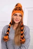 Cap with braids Fabia K272 orange