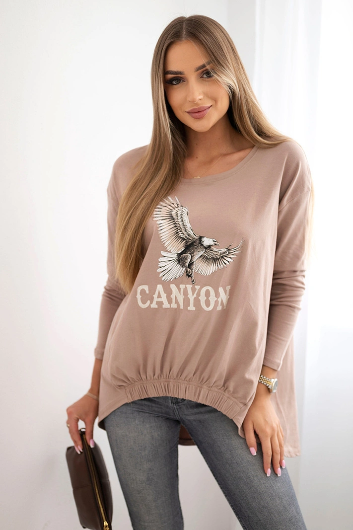Dámska blúzka s nápisom Eagle a Canyon ťava