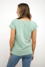 Lippenprint-Bluse dunkelmint