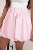 Women's viscose bubble skirt with an elastic waistband candy pink