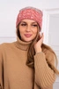 Cap with fleece Pola K267 red + light beige