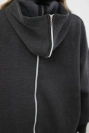 Isoliertes Sweatshirt mit Reißverschluss am Rücken graphit