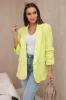 Elegant jacket with lapels yellow neon
