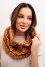 Damen Schal weich aus Wolle Winter KN25 senfgelb