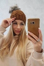 Čapica s fleece Daria K217 svetlo hnedá