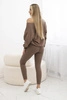 3-piece set sweatshirt + top + leggings mocca