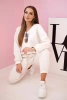 Set sweatshirt + pants buttery fabric light beige