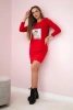 Traumdruckkleid rot
