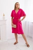 Dress with a plunging neckline fuchsia