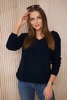 Pullover mit V-Ausschnitt navyblau