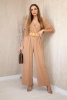Jumpsuit mit dekorativem Taillengürtel Kamel