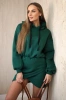 Insulated dress with an envelope bottom dark green