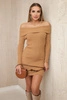 Ribbed Spanish dress camel