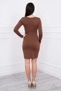 Tailliertes Kleid mit Unterbrustausschnitt braun