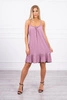 Dress with thin straps dark pink