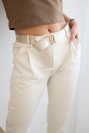 Punto Hose mit Gürtel hellbeige