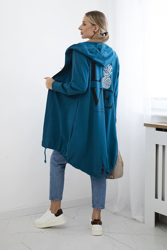 Bedruckter marineblauer Umhang