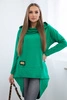 Sweatshirt mit langem Rücken und Kapuze lichtgrün